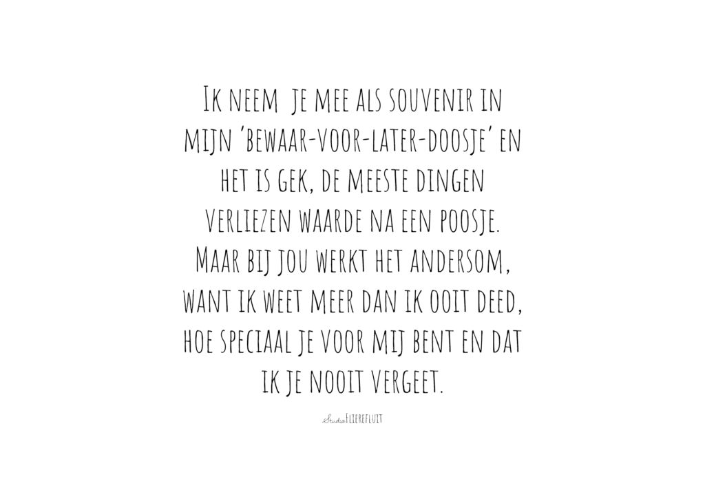 bewaar voor later doosje