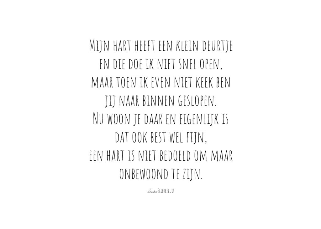 mijn hart heeft een klein deurtje